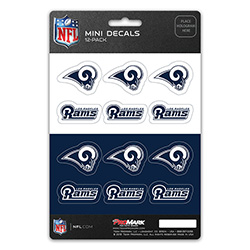 DST12NF28 5 x 7.5 in. Los Angeles Rams Mini Decal - Pack of 12