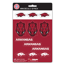 DST12U010 5 x 7.5 in. Arkansas Razorbacks Mini Decal - Pack of 12
