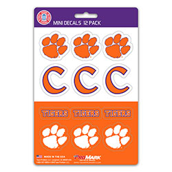 DST12U014 5 x 7.5 in. Clemson Tigers Mini Decal - Pack of 12