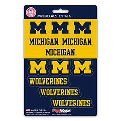 DST12U035 5 x 7.5 in. Michigan Wolverines Mini Decal - Pack of 12