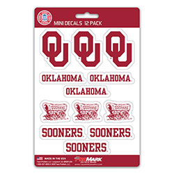5 x 7.5 in. Oklahoma Sooners Mini Decal - Pack of 12