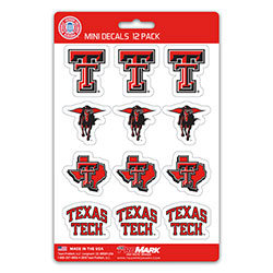 DST12U071 5 x 7.5 in. Texas Tech Red Raiders Mini Decal - Pack of 12