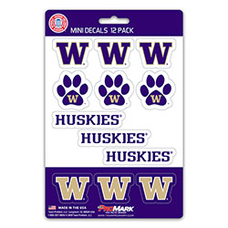 DST12U077 5 x 7.5 in. Washington Huskies Mini Decal - Pack of 12