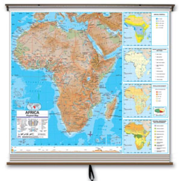 921101811001-63x59-BB3 63 x 59 in. 3-Map Eastern Hemisphere Advanced Physical Wall Map Set - BB3