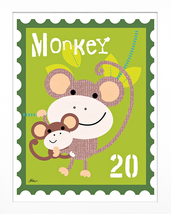 Picture of Timeless Frames 52007 Timeless Frames 52007 8x10 Monkey Animal Stamp Wall Dcor