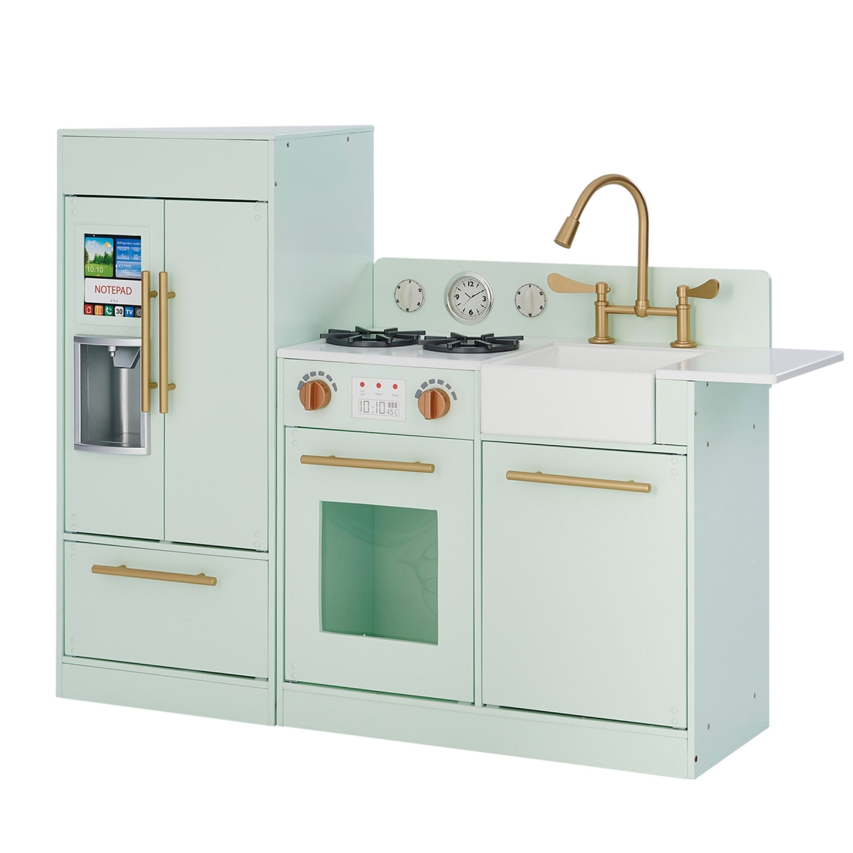 Picture of Teamson TD-12302M Kids Little Chef Chelsea Modern Play Kitchen&#44; Mint & Gold