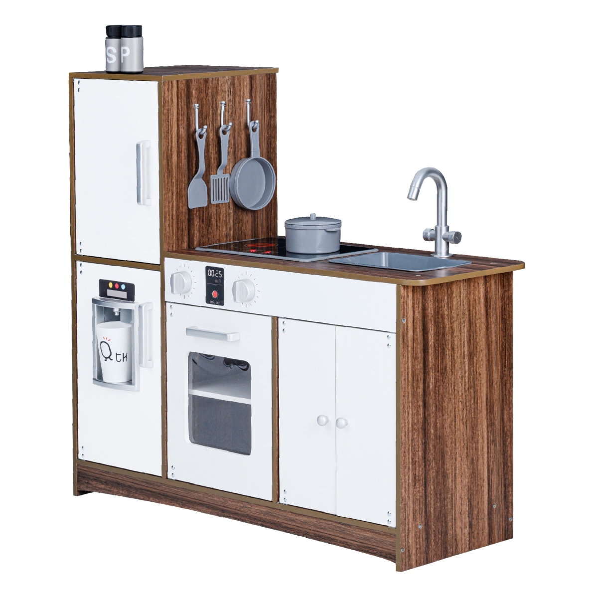 Picture of Teamson TD-13404B Little Chef Palm Springs Classic Kids Play Kitchen with Accessories&#44; Natural & White