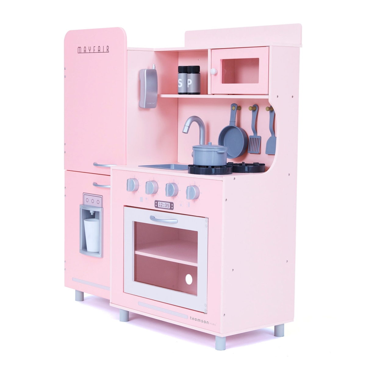 Picture of Teamson TD-13302A Kids Little Chef Mayfair Retro Play Kitchen with Accessories, Pink