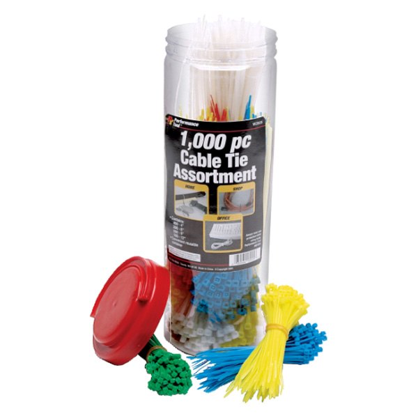 Performance Tool W2925 Assortment Cable Tie, 1000 Piece