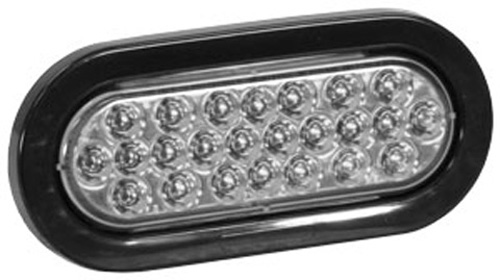 6 Inch Clear Oval Recessed Strobe Light With 24 LED
