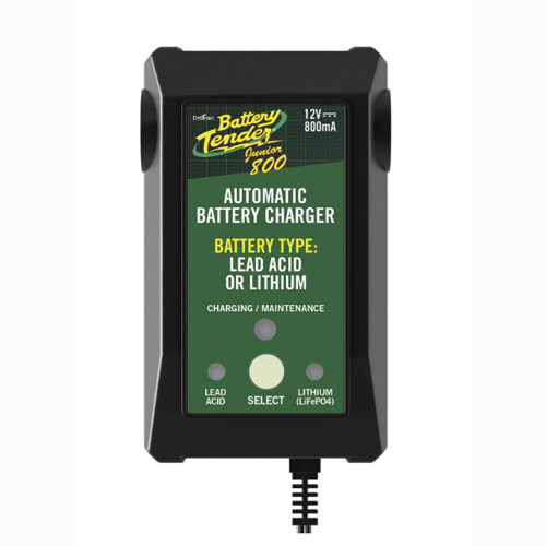 Battery Tender Lead Acid/Lithium Selectable Battery Charger 12V 800mA - 022-0199-DL-WH