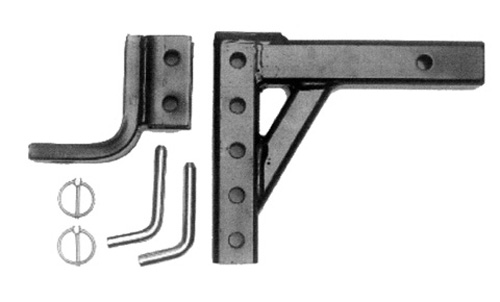 4-Position 2 Inch Tubular Shank Adjustable Ball Mount