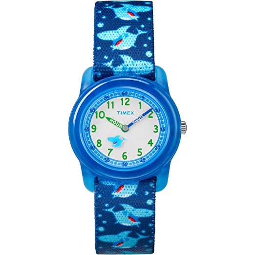 TW7C257009J Boys Time Machines & Monsters Elastic Fabric Strap Watch, Blue