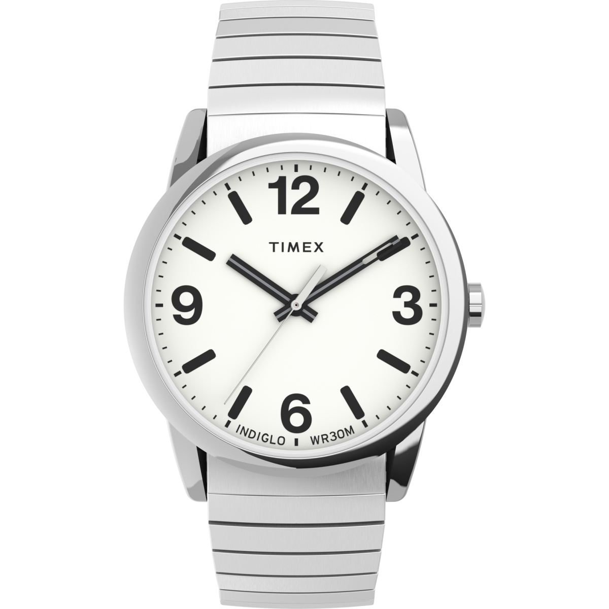 38 mm Men Easy Reader Bold Perfect Fit Watch Two-Tone Case White Dial with Two-Tone Expansion Band