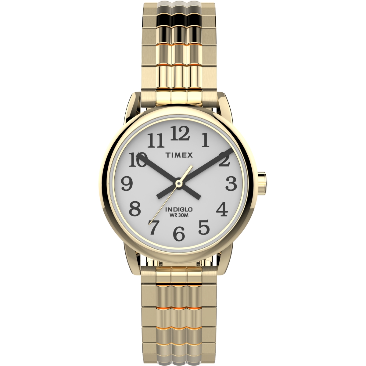 TW2V060009J 25 mm Women Easy Reader Perfect Fit Gold Tone Digital Watch with White Dial