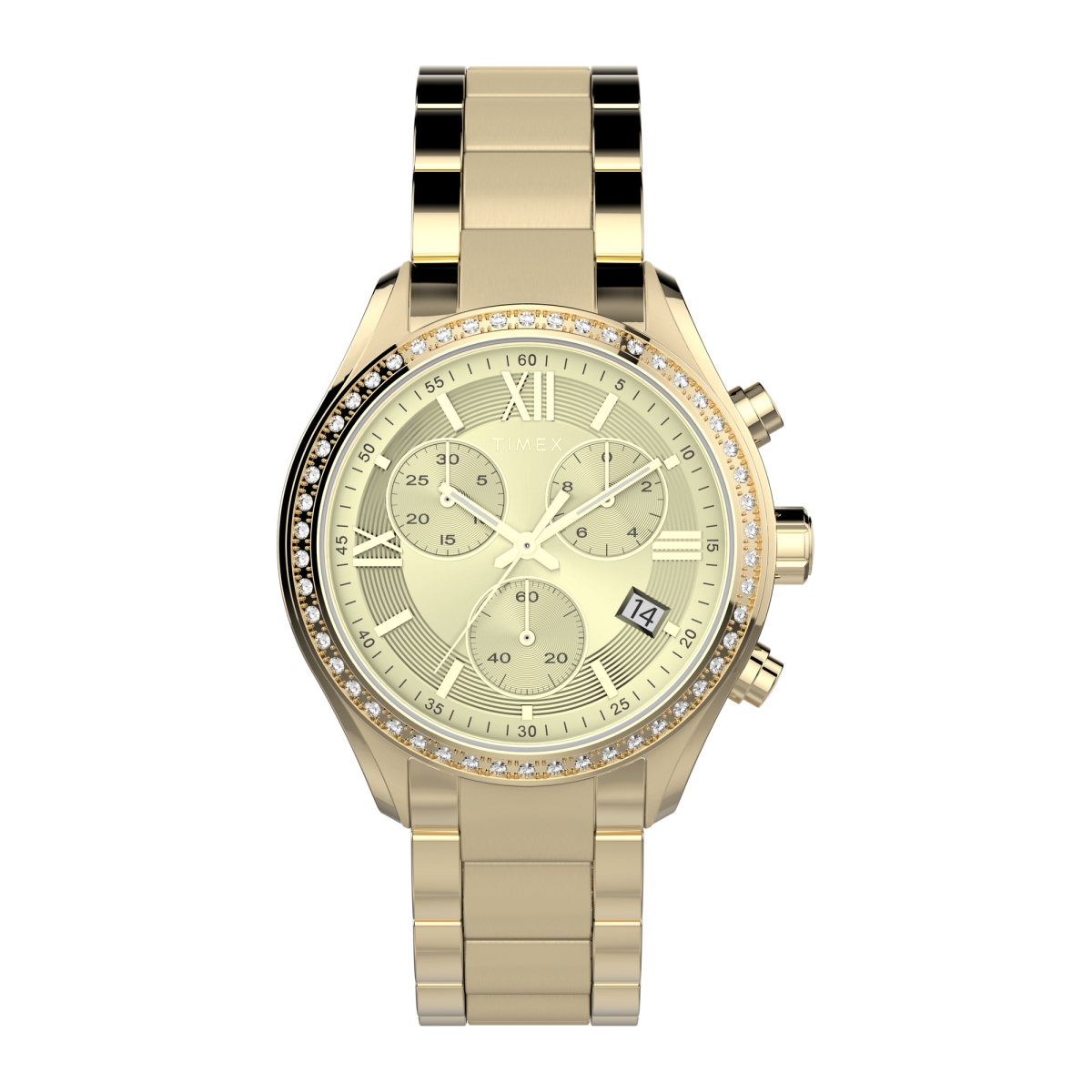 Picture of Timex TW2V57800JI 38 mm Womens Standard Chronograph Watch, Gold-Tone