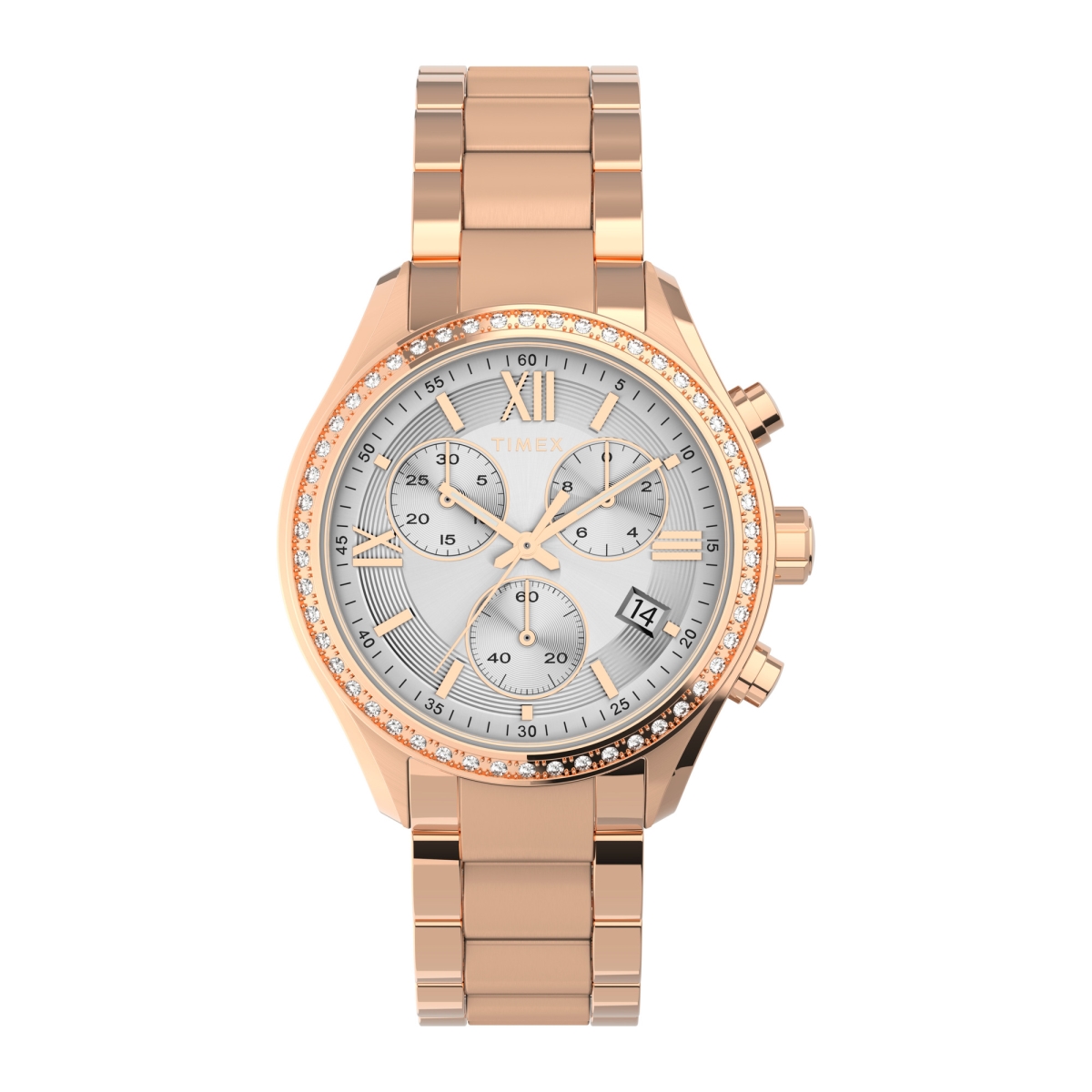 38 mm Womens Standard Chronograph Watch, Rose-Gold & Silver -  The Gem Collection, TH3246471
