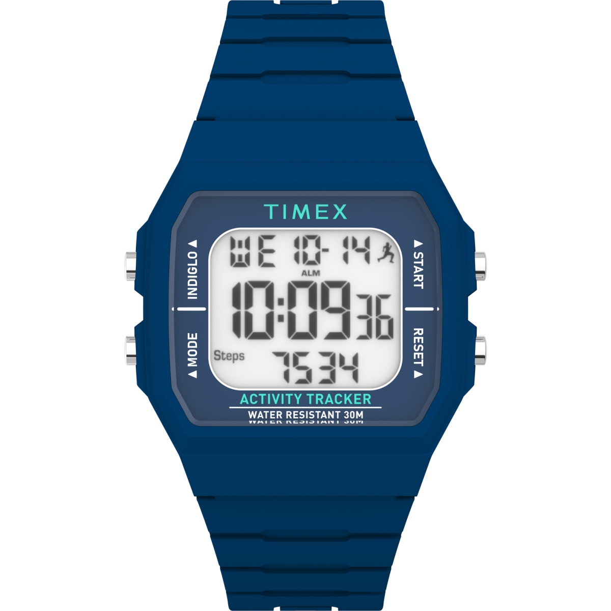 Picture of Timex TW5M557009J 40 mm Unisex Ironman Classic Watch&#44; Blue Strap with Digital Dial - Blue Case