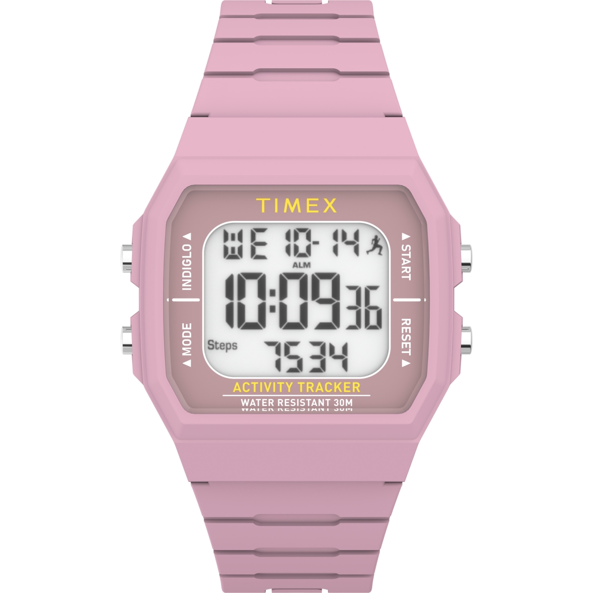 Picture of Timex TW5M558009J 40 mm Unisex Ironman Classic Watch&#44; Pink Strap with Digital Dial - Pink Case