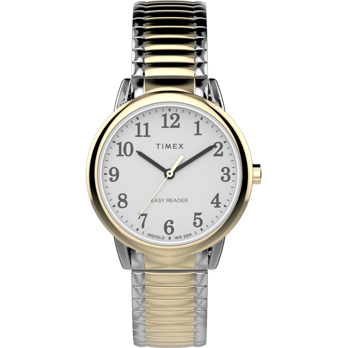 Picture of Timex TW2V948009J 30 mm Womens Easy Reader Classic Watch - Two-Tone Expansion Band White Dial Two-Tone Case