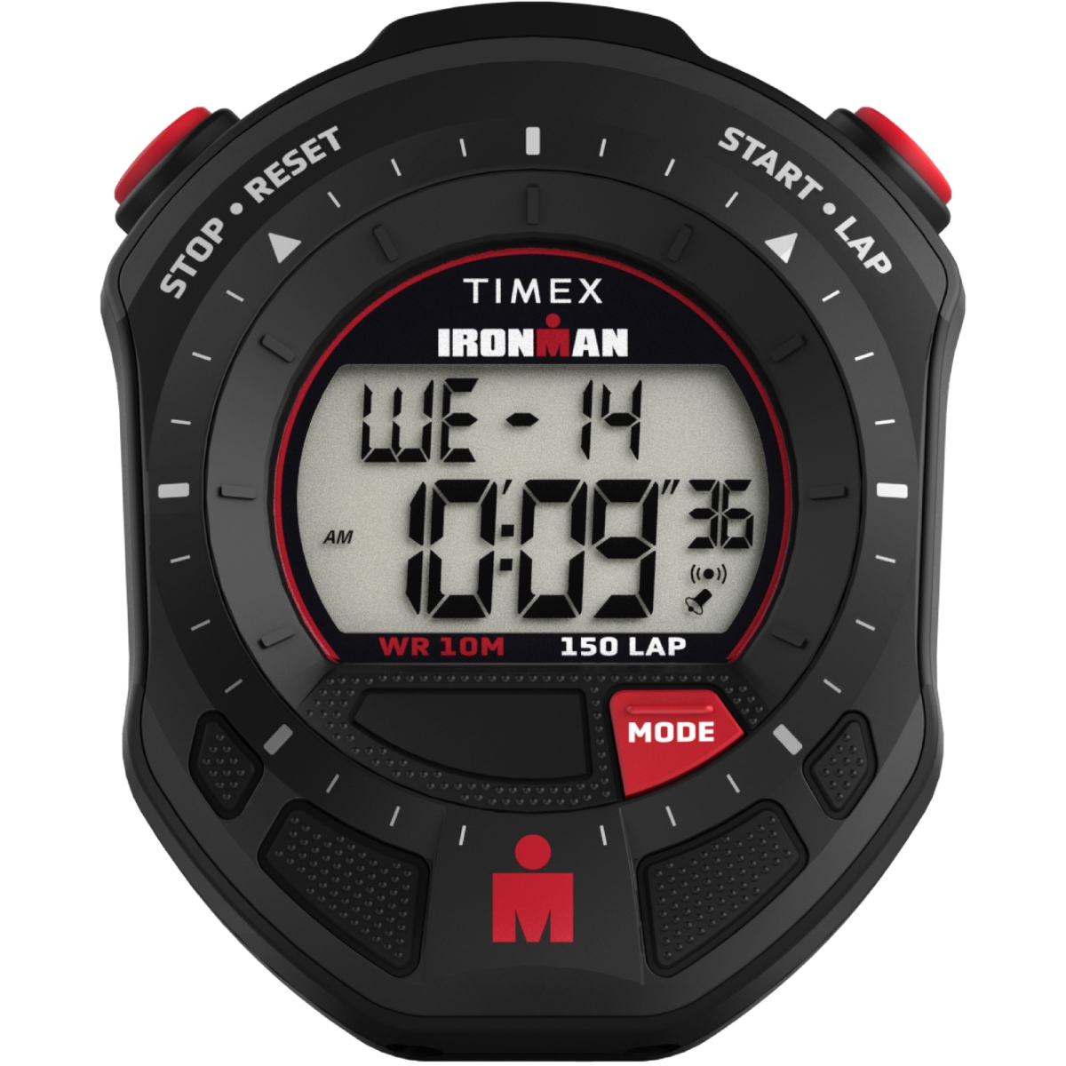 Picture of Timex TW5M575009J 65 mm Unisex Ironman Stopwatch - Digital Dial Black Case