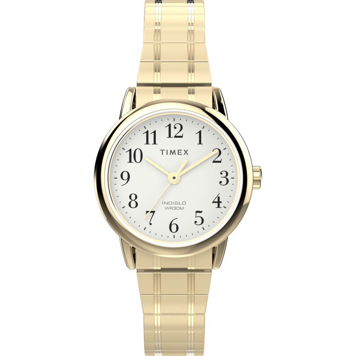 Picture of Timex TW2W524009J Womens Easy Reader 25 mm Watch - Gold-Tone Expansion Band&#44; White Dial & Gold-Tone Case