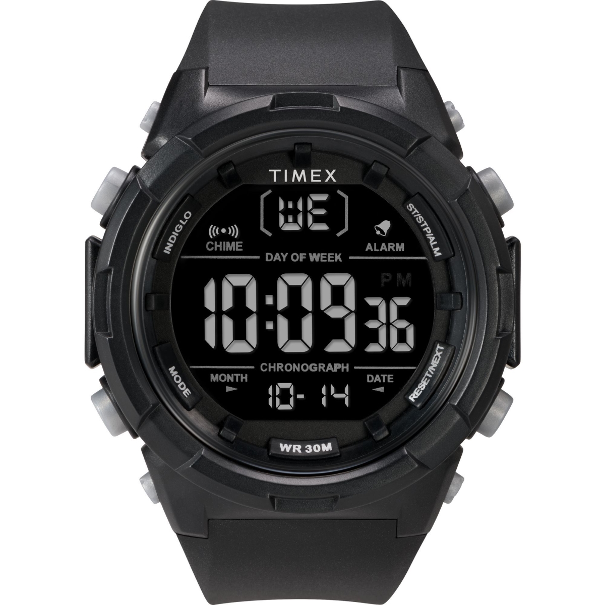 TW5M620009J Mens Digital 50 mm Watch - Black Strap, Digital Dial & Black Case