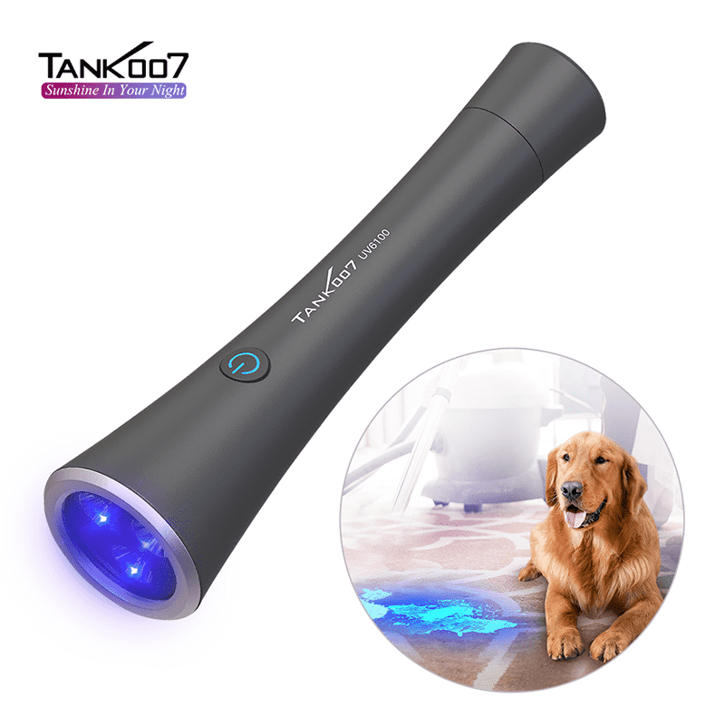 UV6100 365 Nm 3-LEDs Black Light Lamp Detector UV Flashlight for Dog Urine Pet Stains Bed Bug