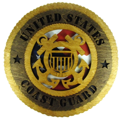 Picture of Orange Kat WT.0068 United States Coast Guard Wall Plaque 