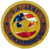 Picture of Orange Kat WT.0127 U.S. Army Paratrooper Wall Plaque 