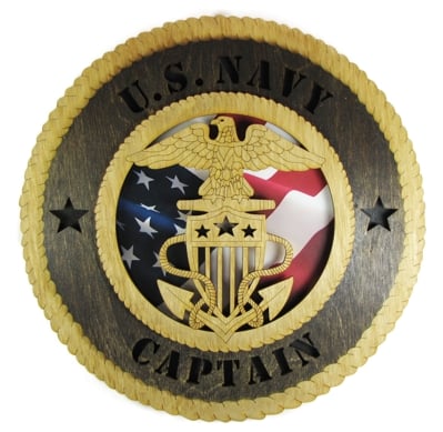 Picture of Orange Kat WT.0135 U.S. Navy Captain Wall Plaque 