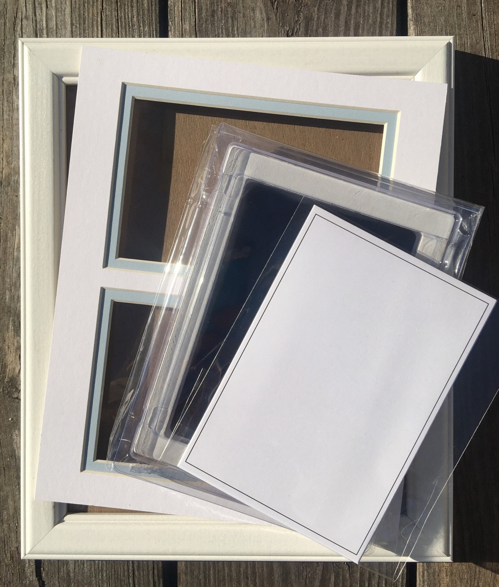 BFK-B Baby Footprint Wood Frame Kit - Blue