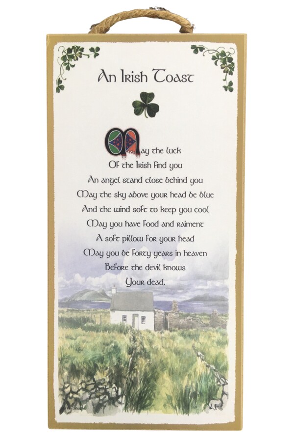 AIT-MTLOTI-5x10WP 5 x 10 in. An Irish Toast May The Luck of the Irish Find You Wooden Plaque