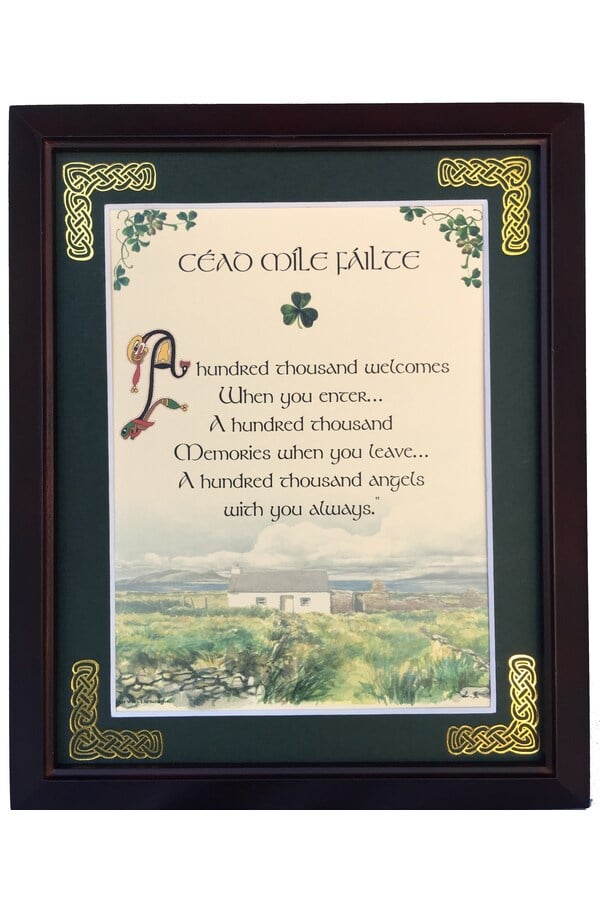 CMF-5x10WP 5 x 10 in. Cead Mile Failte Wooden Plaque