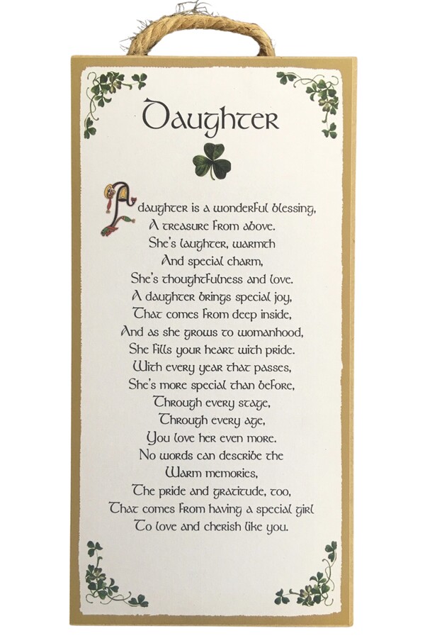 D-5x10WP 5 x 10 in. Daughter Wooden Plaque