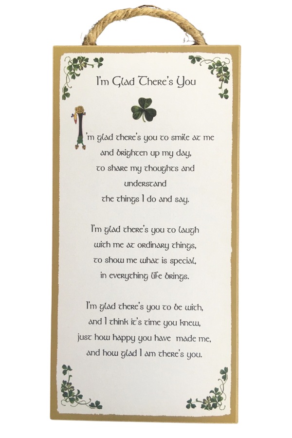 IGTY-5x10WP 5 x 10 in. Im Glad Theres You Wooden Plaque