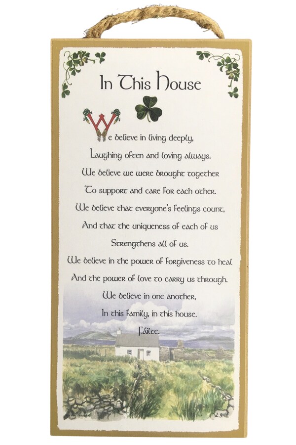 ITH-5x10WP 5 x 10 in. In This House Wooden Plaque