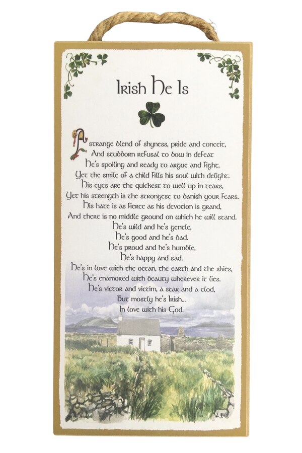 IHI-5x10WP 5 x 10 in. Irish He is Wooden Plaque