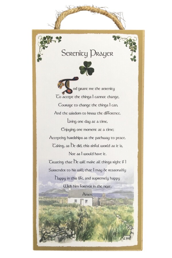 SP-5x10WP 5 x 10 in. Serenity Prayer Wooden Plaque