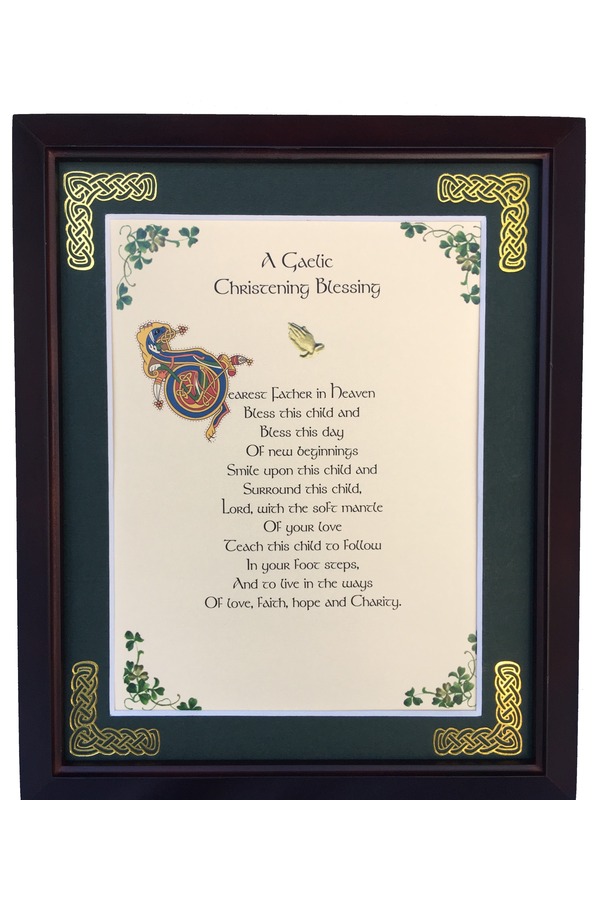 MPF8X10-A-Gaelic-Christening-Blessing 8 x 10 in. A Gaelic Christening Blessing Photo Frame