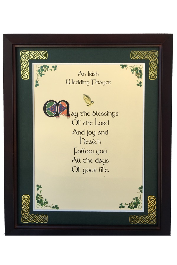 MPF8X10-An-Irish-Wedding-Blessing-Mat-The-Blessings-of-The-Lord 8 x 10 in. An Irish Wedding Prayer May the blessings of the Lord Blessing Photo Frame