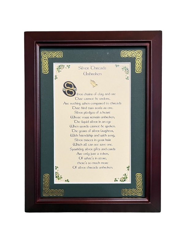 MPF8X10-Anniversary-25th-Silver-Threads-Unbroken 8 x 10 in. 25th Anniversary Silver Threads Unbroken Blessing Photo Frame