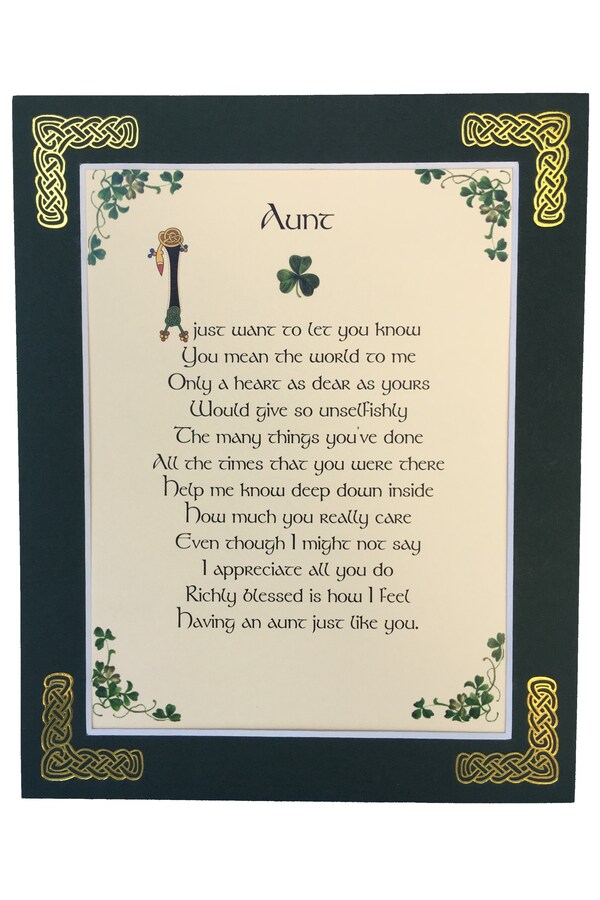 MPF8X10-Aunt-I-Just-Want-You-To-Know 8 x 10 in. Aunt I Just Want You to Know Blessing Photo Frame