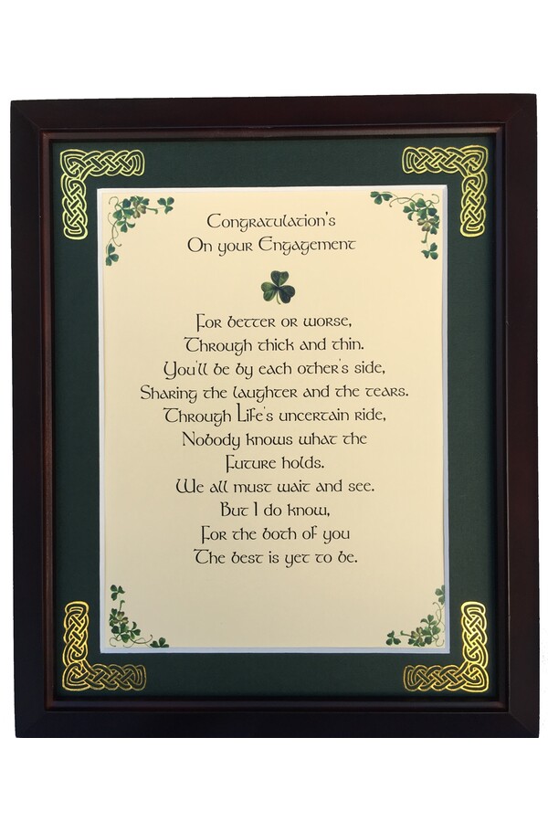 MPF8X10-Congratulations-On-Your Engagement Congratulations On Your Engagement Blessing Photo Frame - 8 x 10 in.