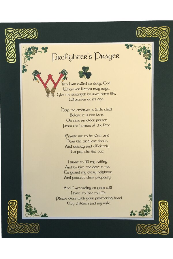 MPF8X10-Firefighters-Prayer-When-Iam-Called-To-Duty-God 8 x 10 in. Firefighters Prayer Blessing Photo Frame
