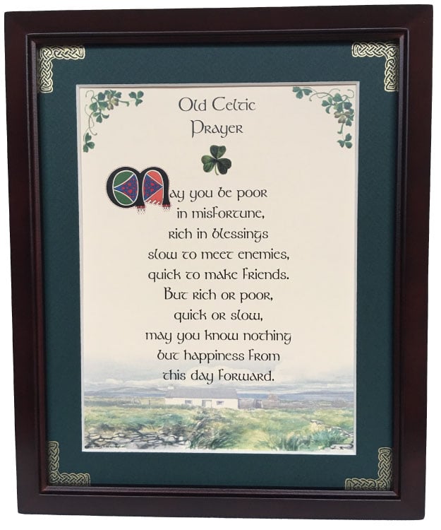 MPF8x10-Old-Celtic-Prayer-May-You-Be-Poor-In-Misfortune 8 x 10 in. Old Celtic Prayer May You Be Poor In Misfortune Blessing Photo Frame