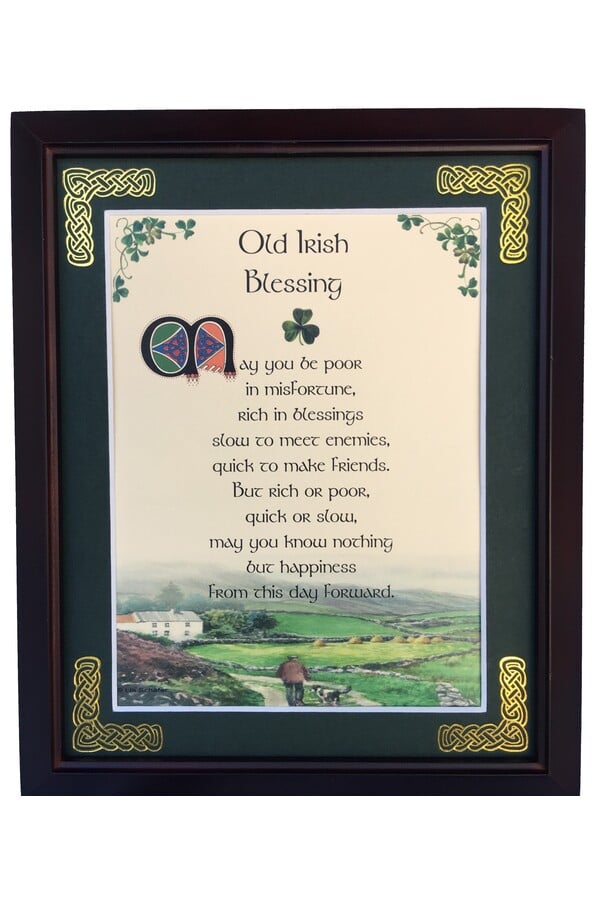 MPF8x10-Old-Irish-Blessing-May-You-Be-Poor-In-Misfortune 8 x 10 in. Old Irish May You Be Poor In Misfortune Blessing Photo Frame