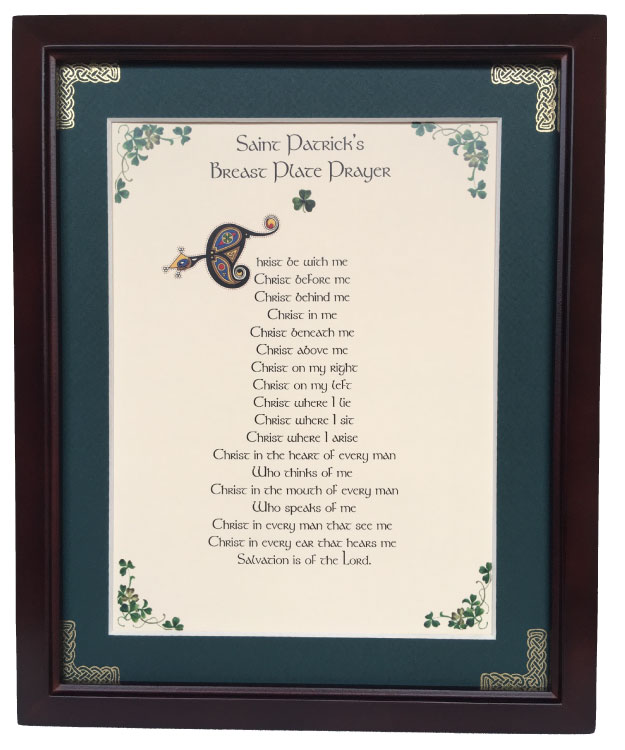 MPF8x10-Saint-Patricks-Breast-Plate-Prayer 8 x 10 in. Saint Patricks Breast Plate Prayer Blessing Photo Frame