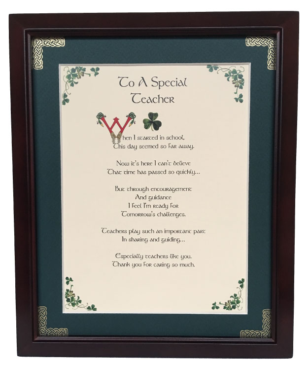 MPF8x10-To-A-Special-Teacher-When-I-Started-In-School 8 x 10 in. To A Special Teacher When I Started in School Blessing Photo Frame