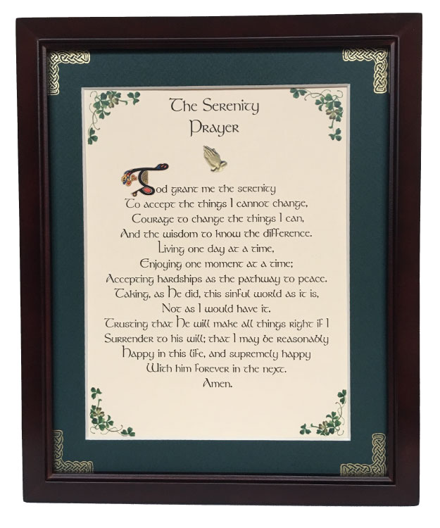MPF8x10-The-Serenity-Prayer-Full-Version 8 x 10 in. The Serenity Prayer Full Version Blessing Photo Frame